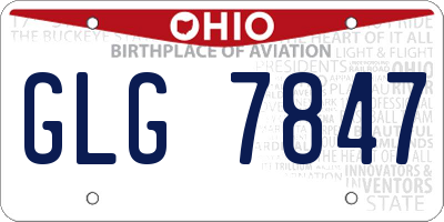 OH license plate GLG7847