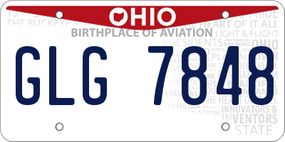 OH license plate GLG7848