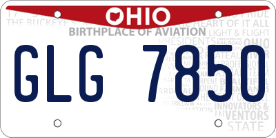 OH license plate GLG7850