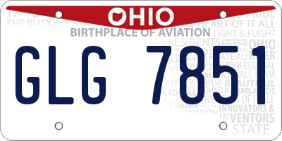 OH license plate GLG7851