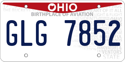 OH license plate GLG7852