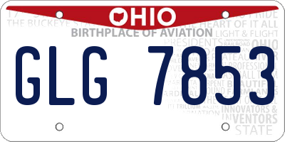 OH license plate GLG7853