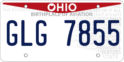 OH license plate GLG7855