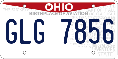 OH license plate GLG7856