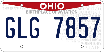 OH license plate GLG7857