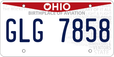 OH license plate GLG7858