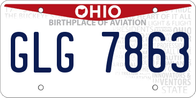 OH license plate GLG7863