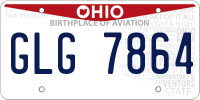 OH license plate GLG7864