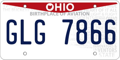 OH license plate GLG7866