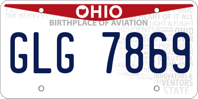 OH license plate GLG7869