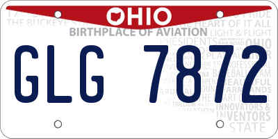 OH license plate GLG7872
