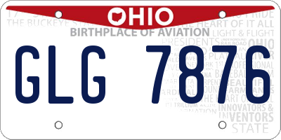 OH license plate GLG7876