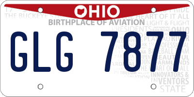 OH license plate GLG7877