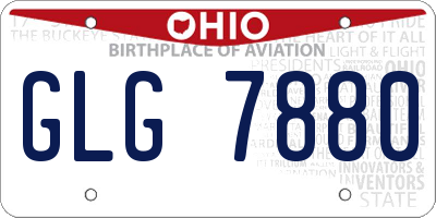 OH license plate GLG7880