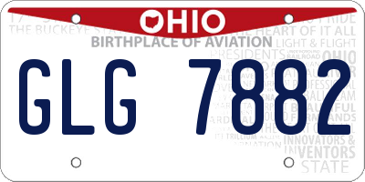 OH license plate GLG7882