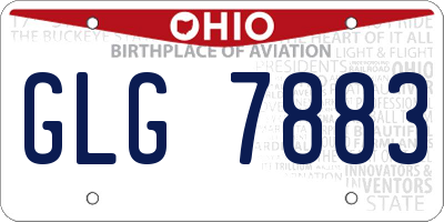 OH license plate GLG7883