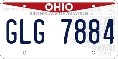 OH license plate GLG7884