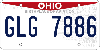 OH license plate GLG7886