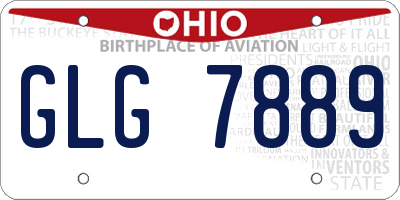 OH license plate GLG7889