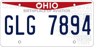 OH license plate GLG7894