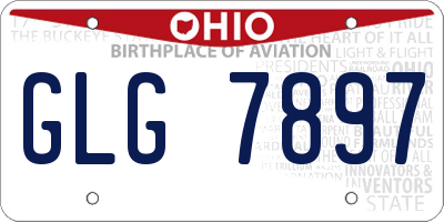 OH license plate GLG7897