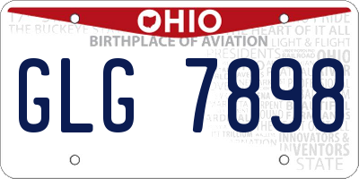 OH license plate GLG7898
