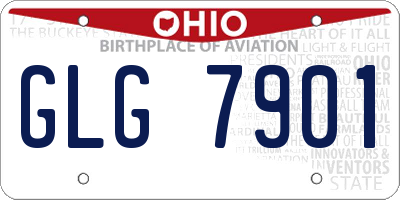OH license plate GLG7901