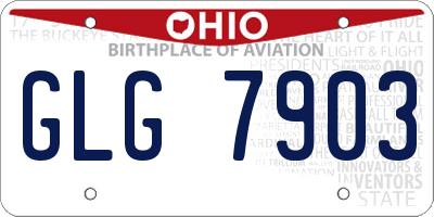 OH license plate GLG7903
