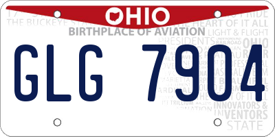 OH license plate GLG7904