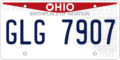 OH license plate GLG7907