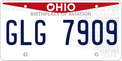 OH license plate GLG7909