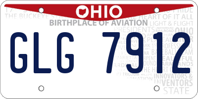 OH license plate GLG7912