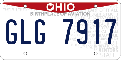 OH license plate GLG7917