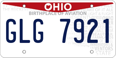 OH license plate GLG7921