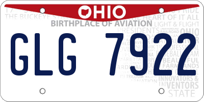 OH license plate GLG7922