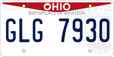 OH license plate GLG7930