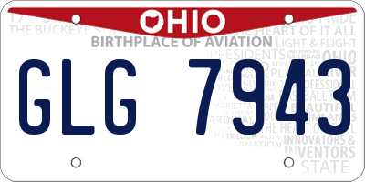 OH license plate GLG7943