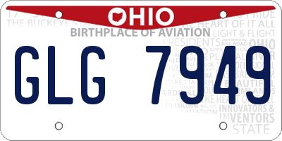 OH license plate GLG7949