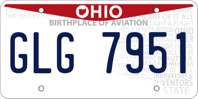 OH license plate GLG7951