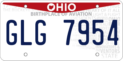 OH license plate GLG7954