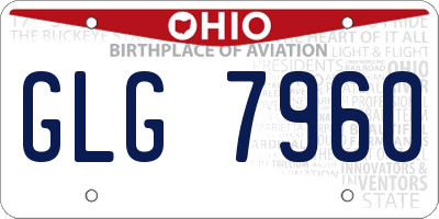 OH license plate GLG7960
