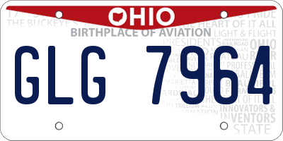 OH license plate GLG7964