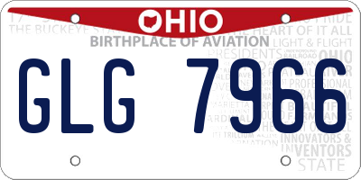 OH license plate GLG7966