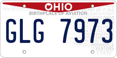 OH license plate GLG7973
