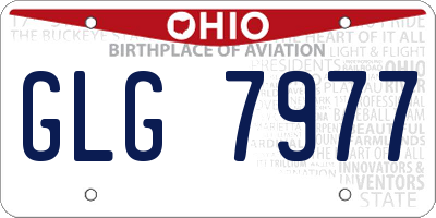 OH license plate GLG7977
