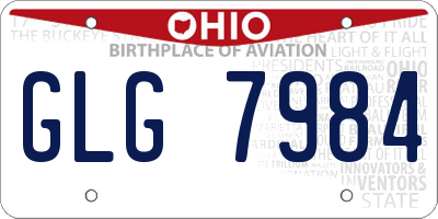 OH license plate GLG7984