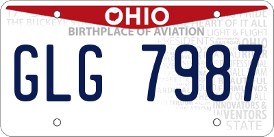 OH license plate GLG7987