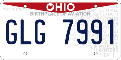 OH license plate GLG7991