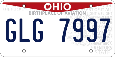 OH license plate GLG7997