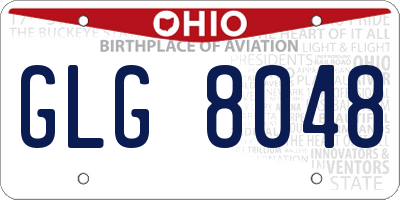 OH license plate GLG8048